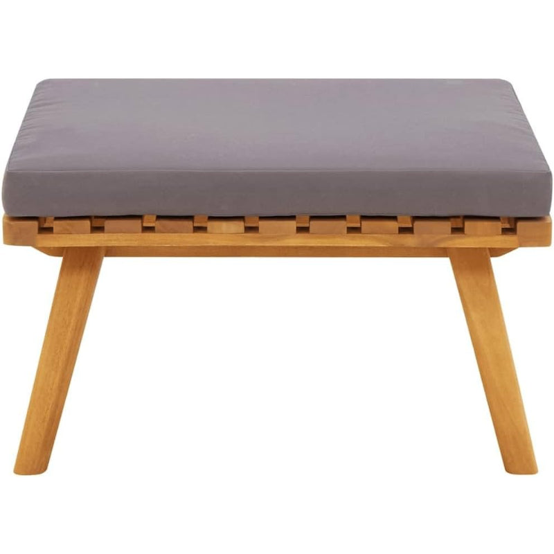 Acacia Outdoor Ottoman Dark‑Grey Cushion