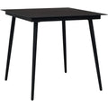 31.5‑Inch Square Black‑Glass Patio Bistro Table