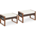 2‑Pc Wicker Outdoor Ottoman