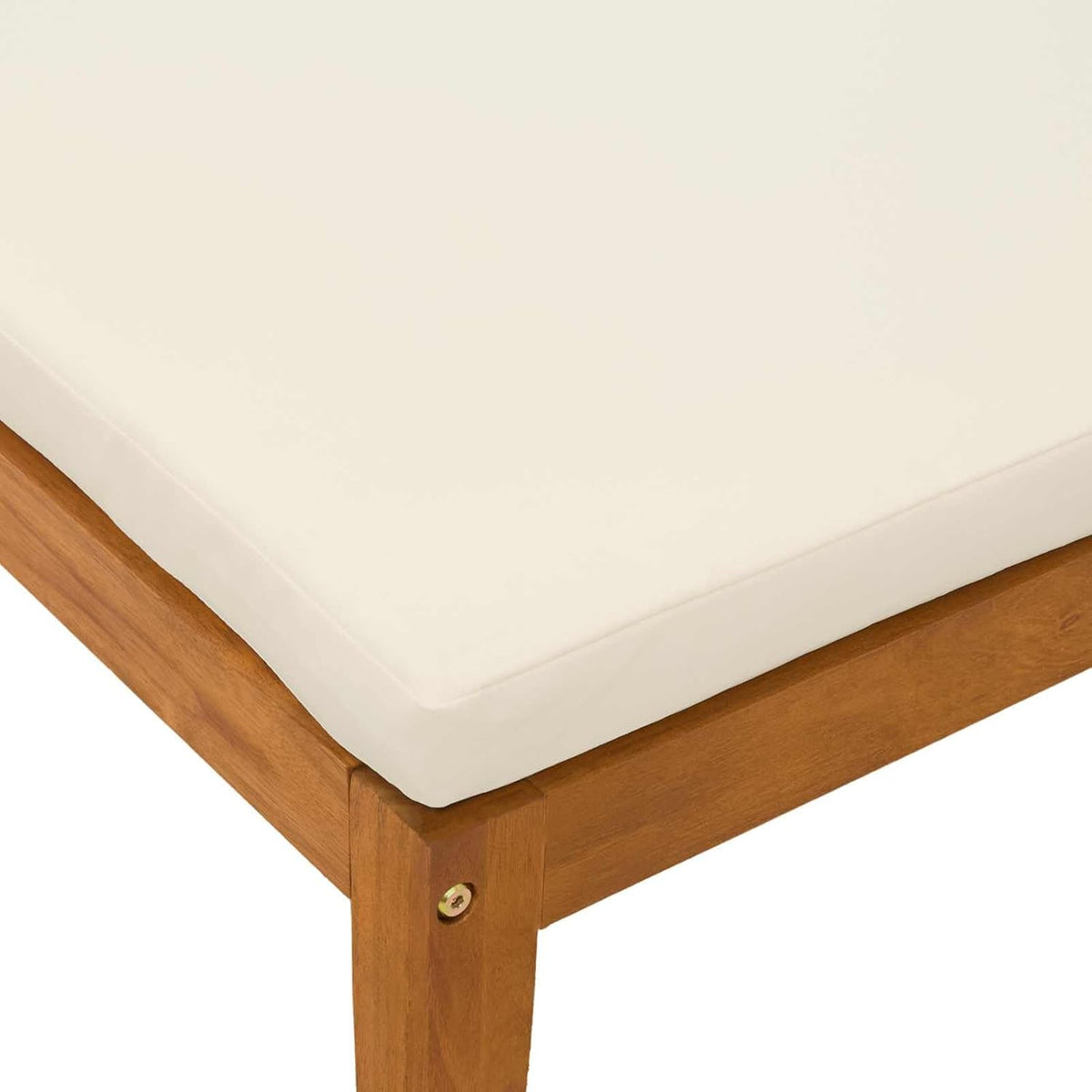 Acacia Garden Footrest Natural Cushion