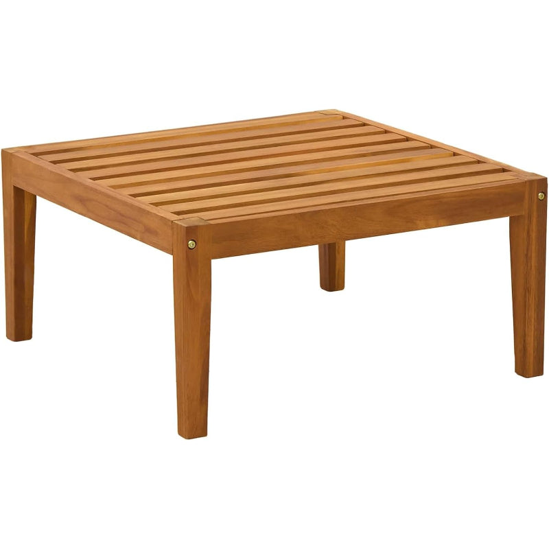 Acacia Garden Footrest Natural Cushion
