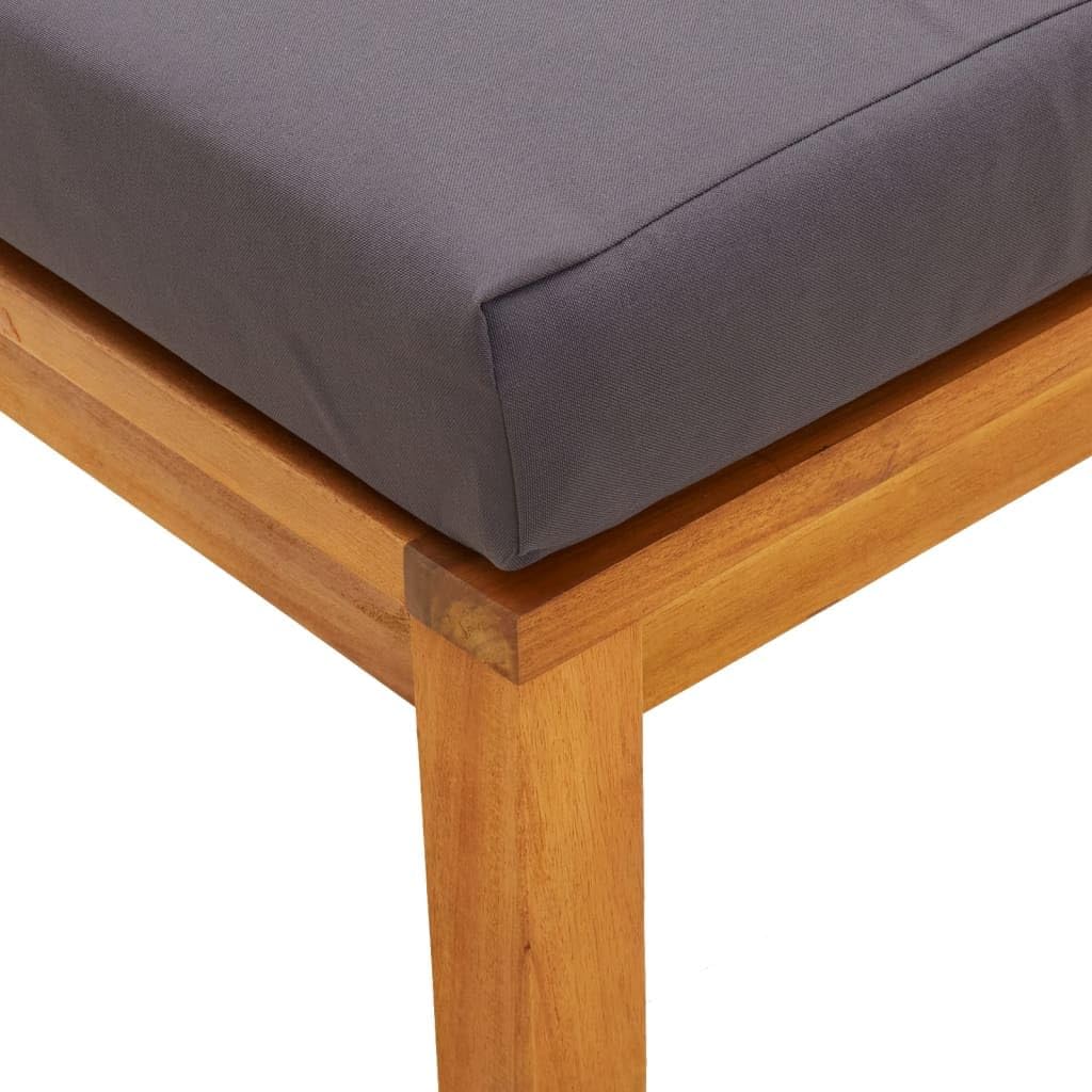2‑Pc Acacia Patio Stools with Cushions