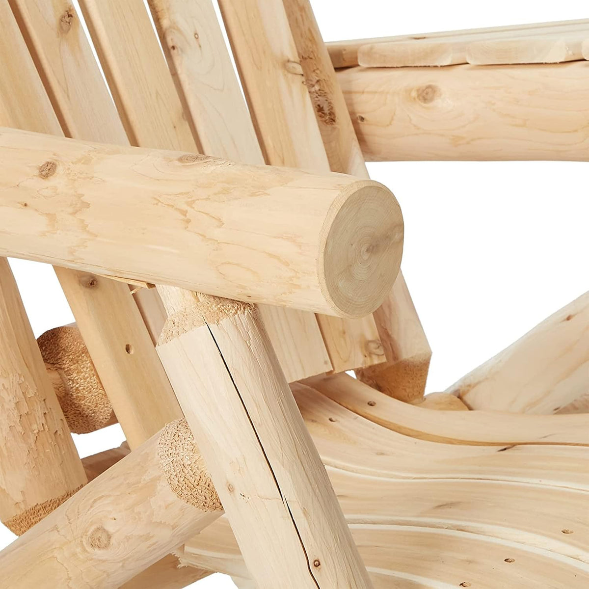 Natural Cedar Log Outdoor Patio Chairs
