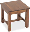 12" Walnut Wooden Small Step Stool