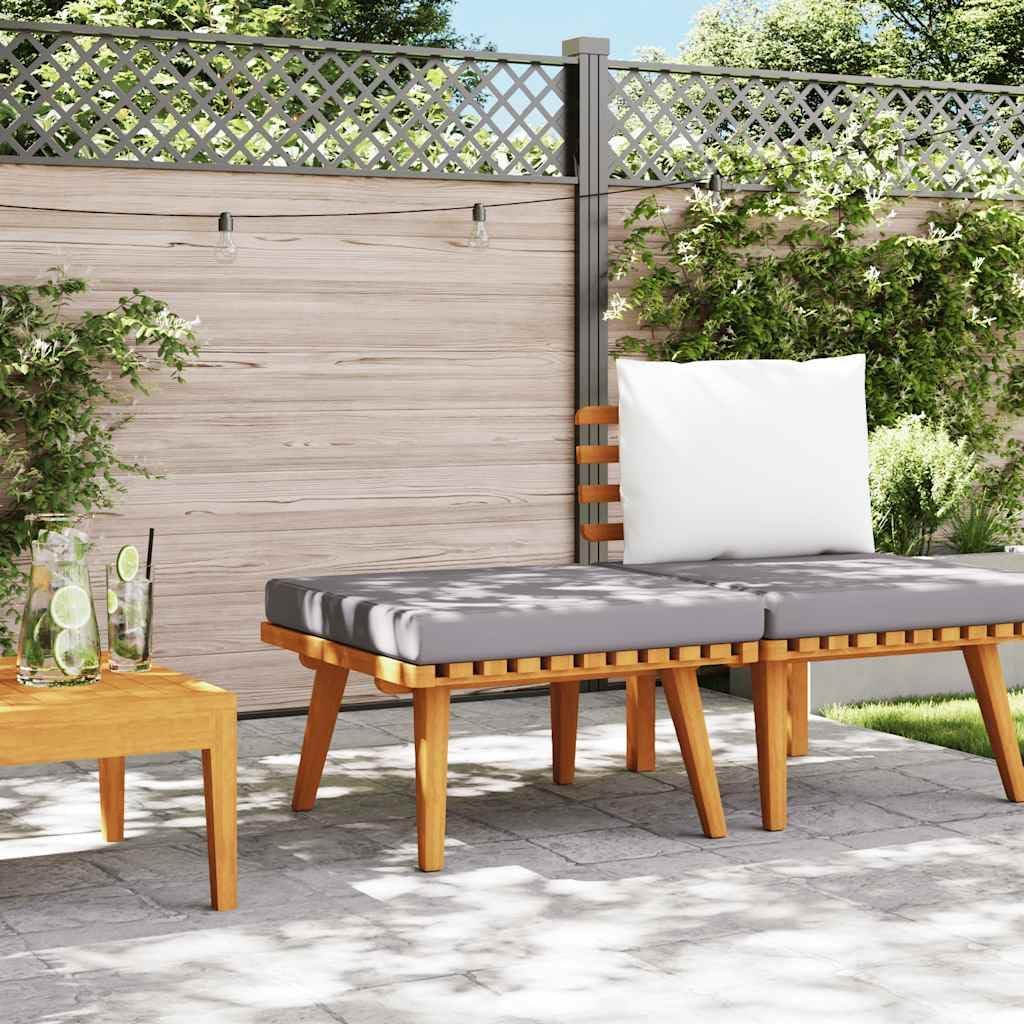 Acacia Outdoor Ottoman Dark‑Grey Cushion