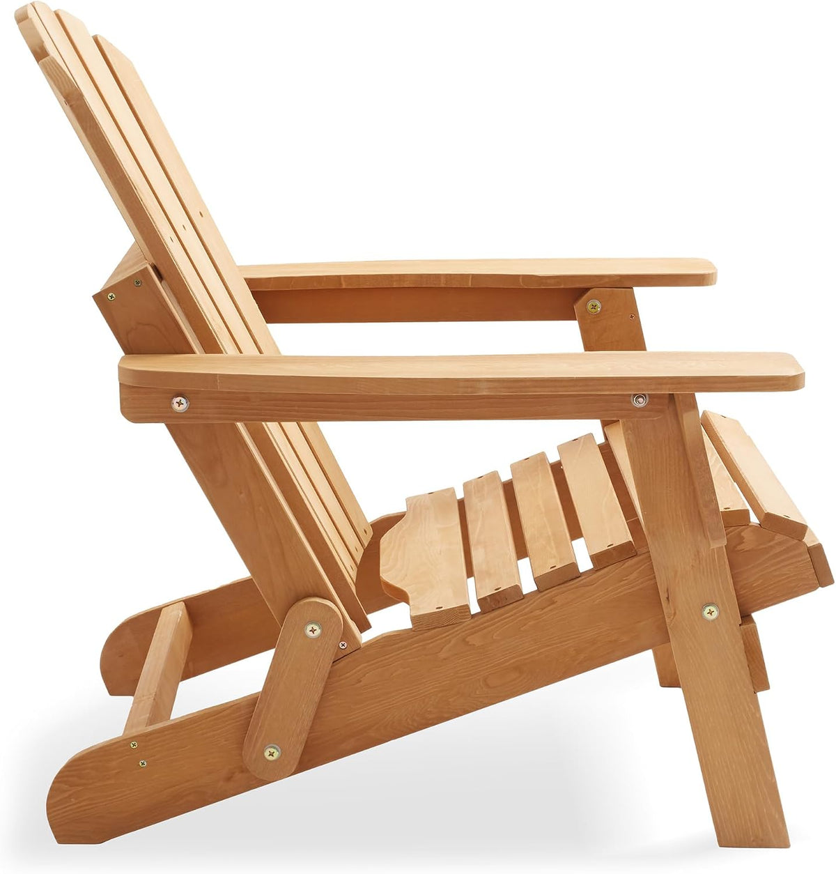 2‑Pack Natural Oversized Cedar Folding Adirondack Patio Chairs