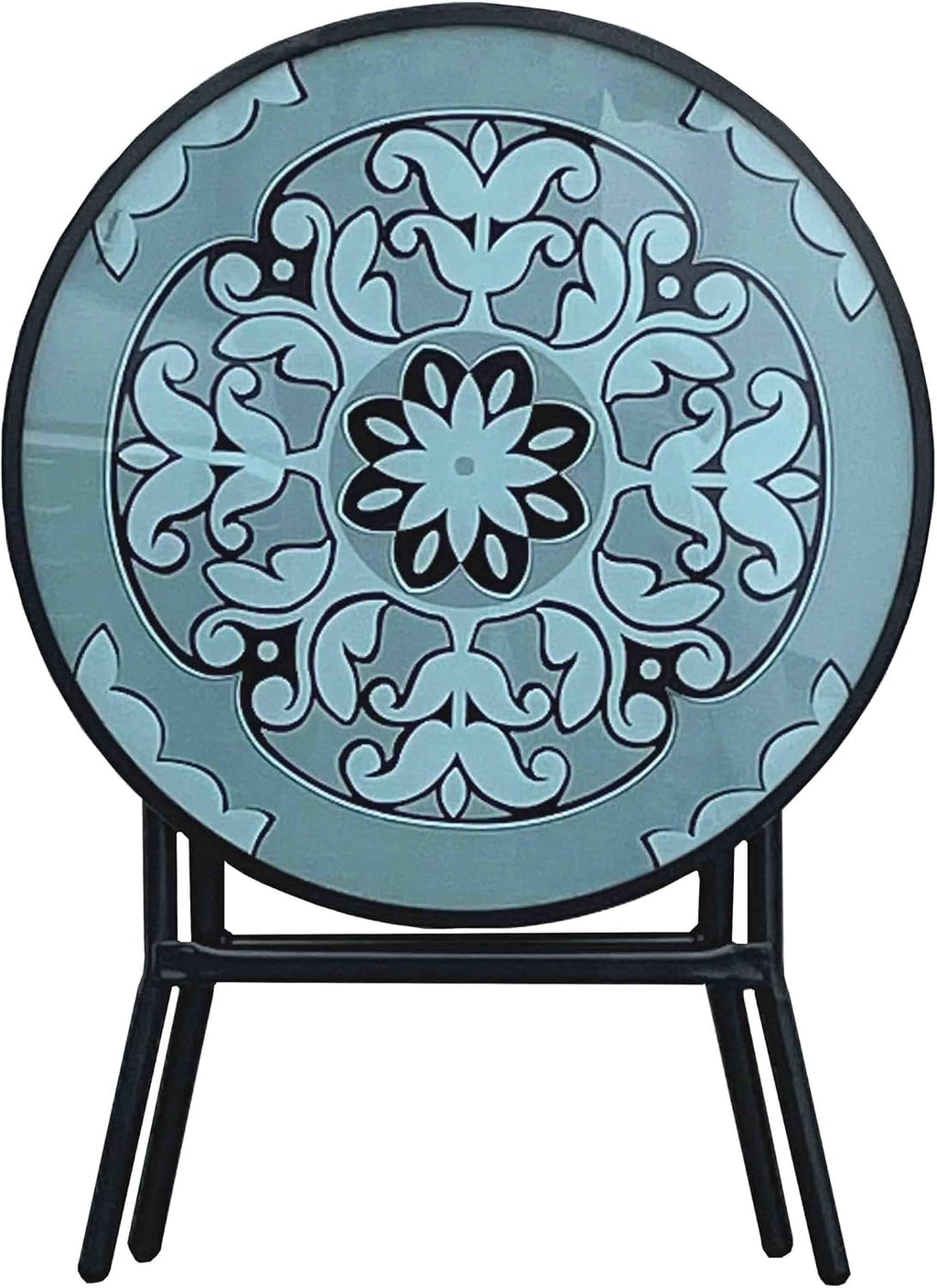 18" Mosaic Glass Patio Side Table