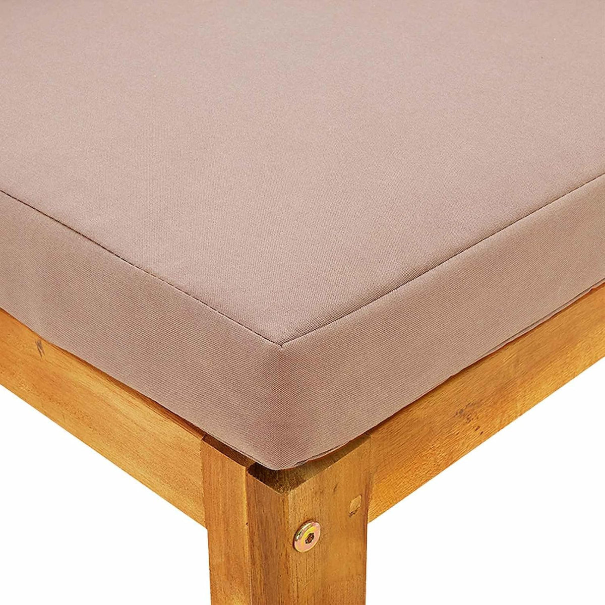 Acacia Outdoor Patio Ottoman with Cushion