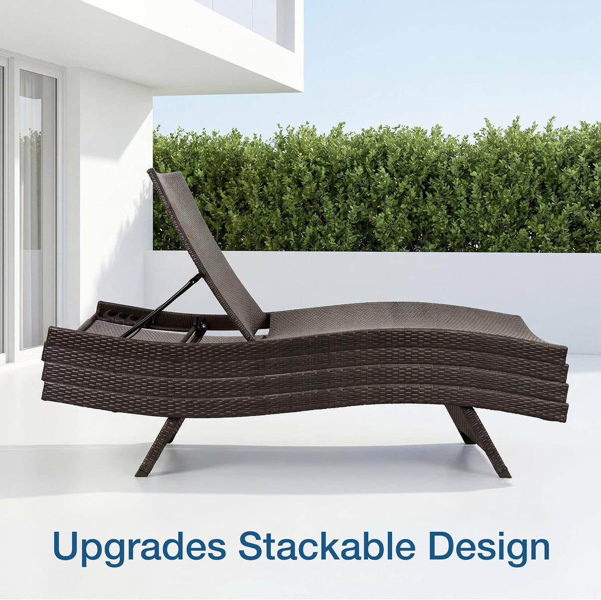 2‑Pc Brown No‑Assembly Chaise Lounge