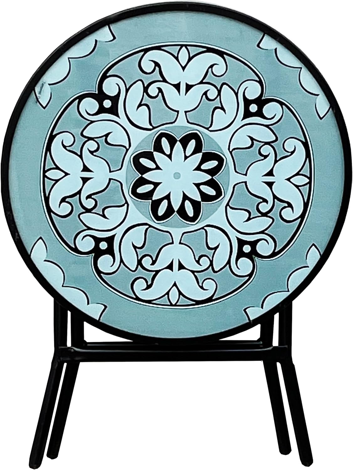 18" Mosaic Glass Patio Side Table